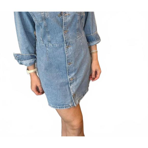 NEW BAYEAS denim mini dress in blue - Picture 7 of 7